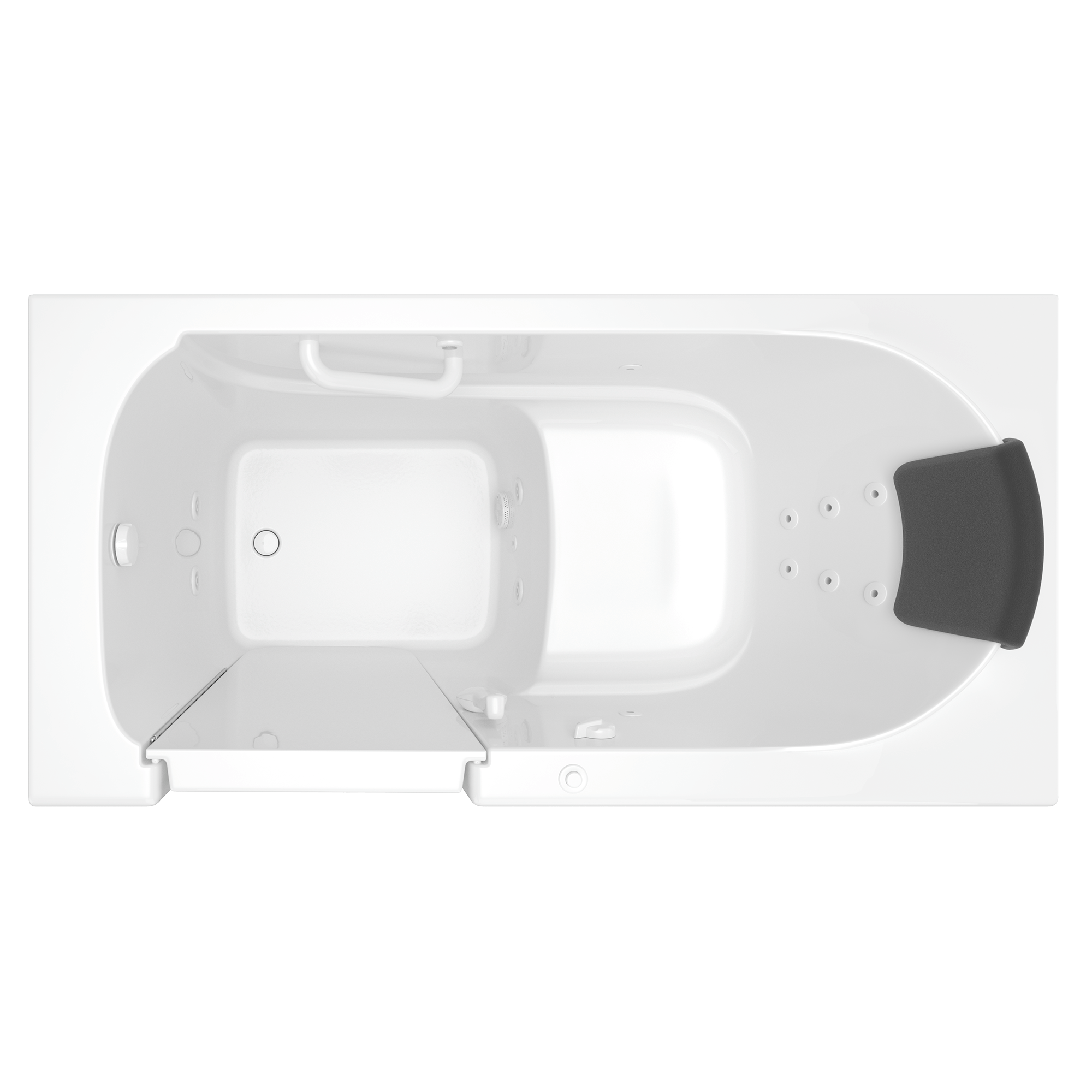 Gelcoat Premium Series 30 x 60  Inch Walk in Tub With Whirlpool System   Left Hand Drain WIB WHITE